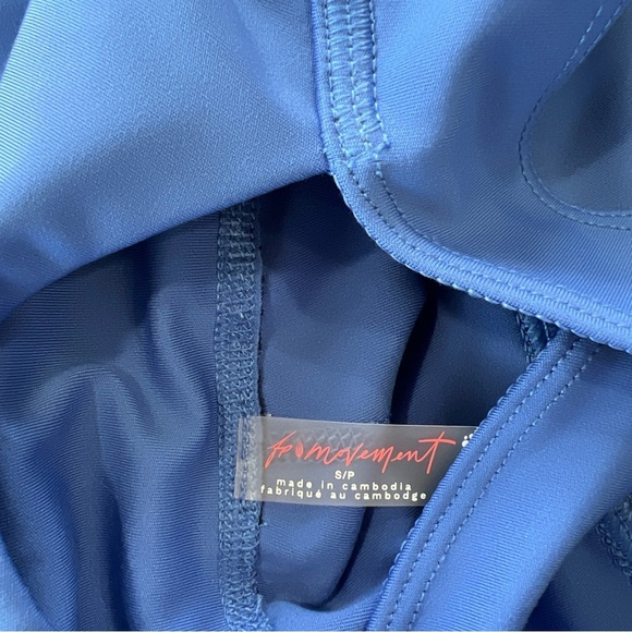 Free People Back it Up One Piece Small Pool Blue Med Impact Gym Workout Run NWT - Picture 7 of 11